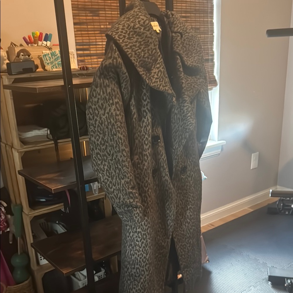 Calvin Klein Textured Gray Coat